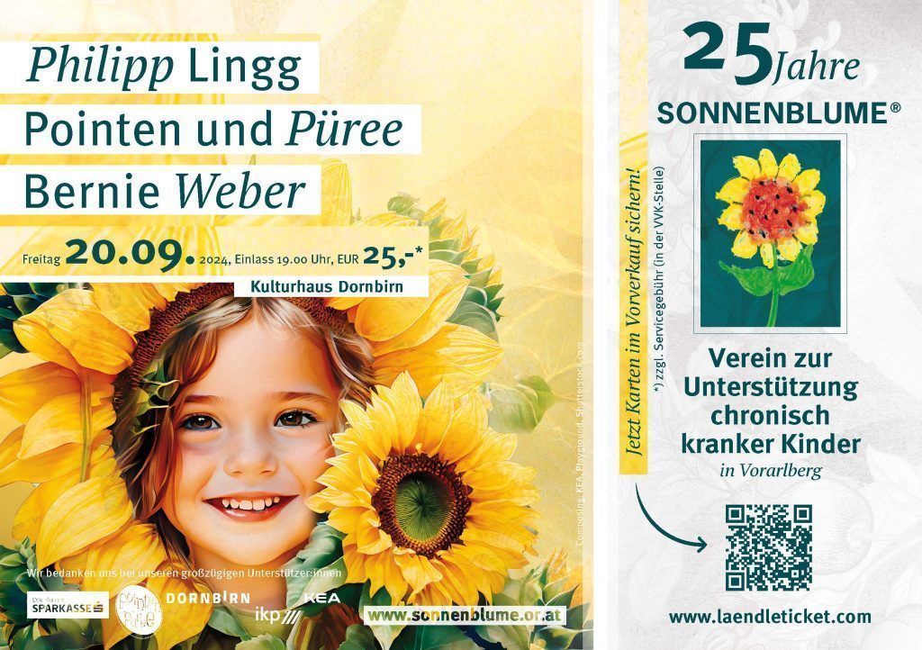 25 Jahre Verein Sonnenblume: Benefizabend in Dornbirn unterstützt chronisch kranke Kinder in Vorarlberg
