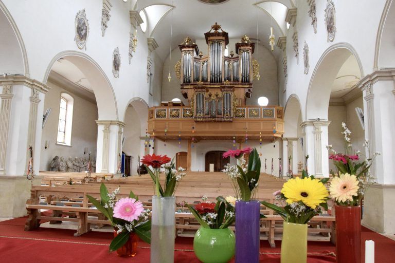 30. Jahrestag der Segnung der auf den Originalzustand zurückgeführten Kirchenorgel von Joseph Bergöntzle (1754 - 1819), der am 8. September 2024 in der Pfarr- und Wallfahrtskirche gefeiert werden wird; Bilder vom 16. Mai 2021.