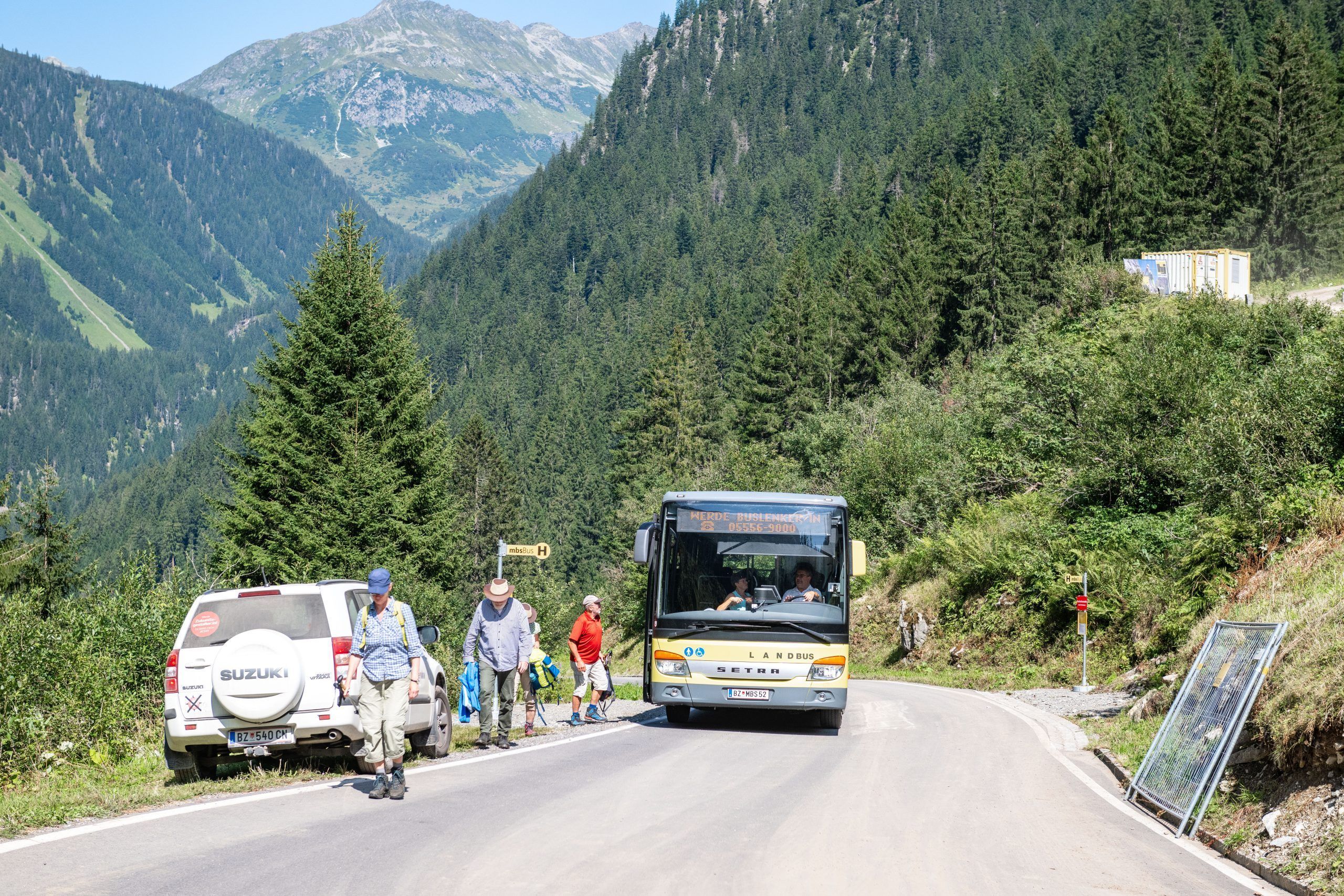 FÜR VN: Aktuelle Bilder (23. August) Arbeiten Silvretta Hochalpenstraße nach Murenabgang