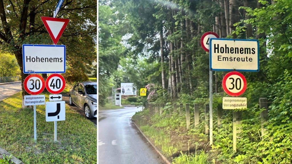 Verkehrswirrwarr in Hohenems: Autofahrer rätselten über bizarre Schildkombinationen