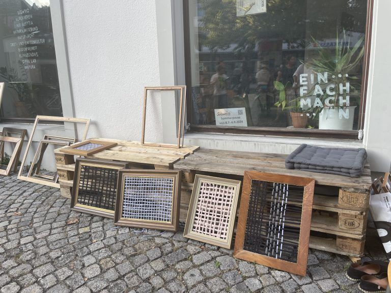Bilderrahmen weben, StoP