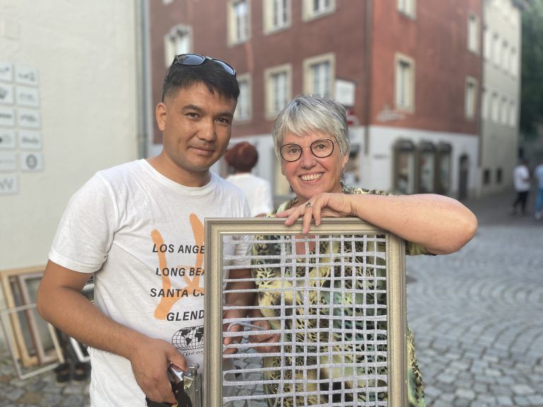 Bilderrahmen weben, StoP