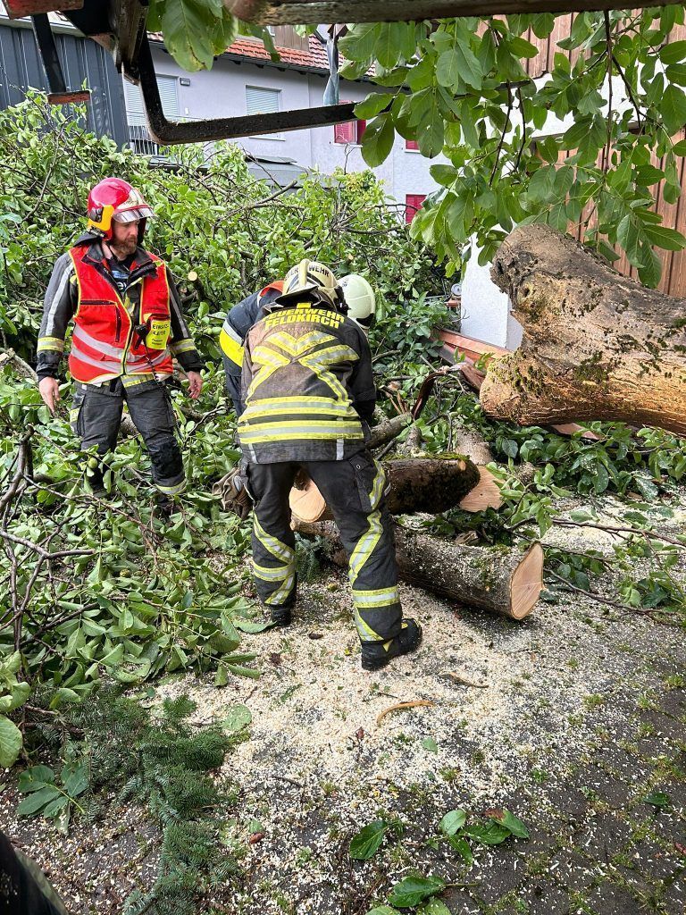 Unwetter in Feldkirch, Feuerwehr Gisingen