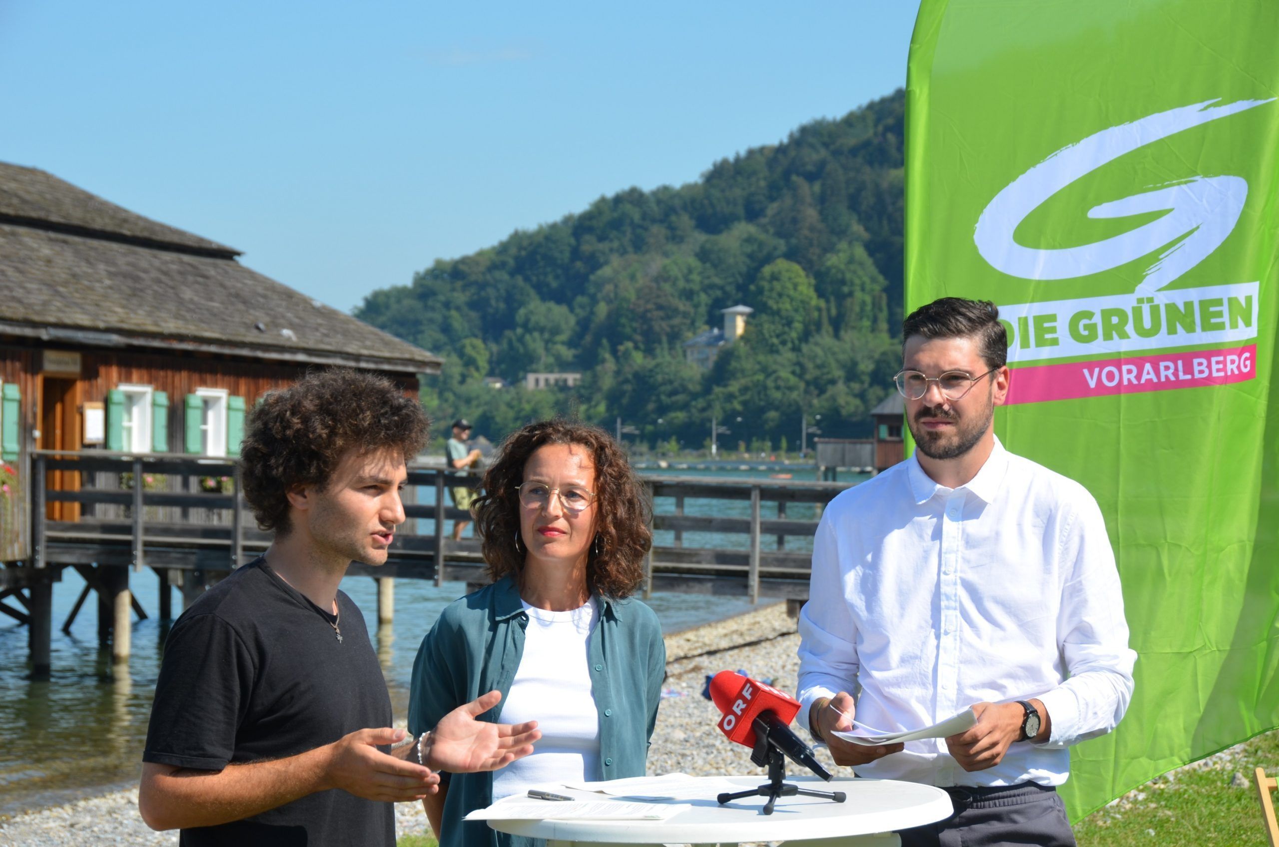 Johannes Hartmann, Eva Hammerer und Mathias Klocker (v.l.n.r.) Grüne