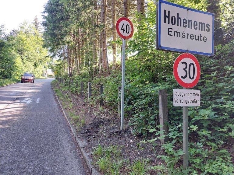 Verkehrsschilder Stadt Hohenems