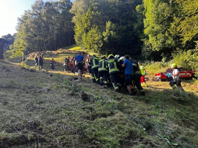 Unfall Heuarbeiten