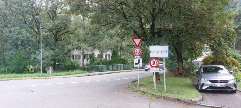 Verkehrsschilder Stadt Hohenems