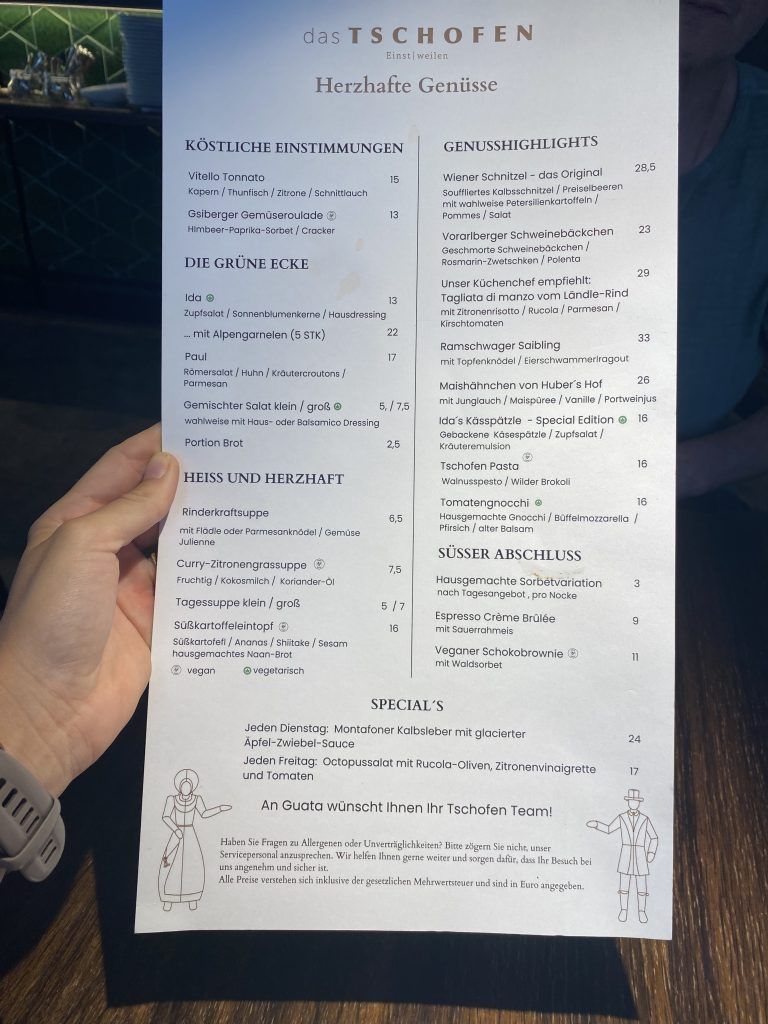 das Tschofen, neue Pächter, Restaurant