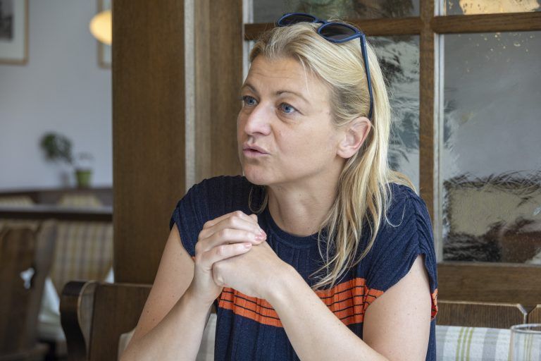 Barbara Teiber, GPA-Vorsitzende, im Gespräch