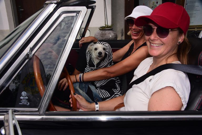 Miriam Schallert, Julia Kirchmayr und Rocky - 11. "drive2help" - von Sennwald zum Kloster Mehrerau