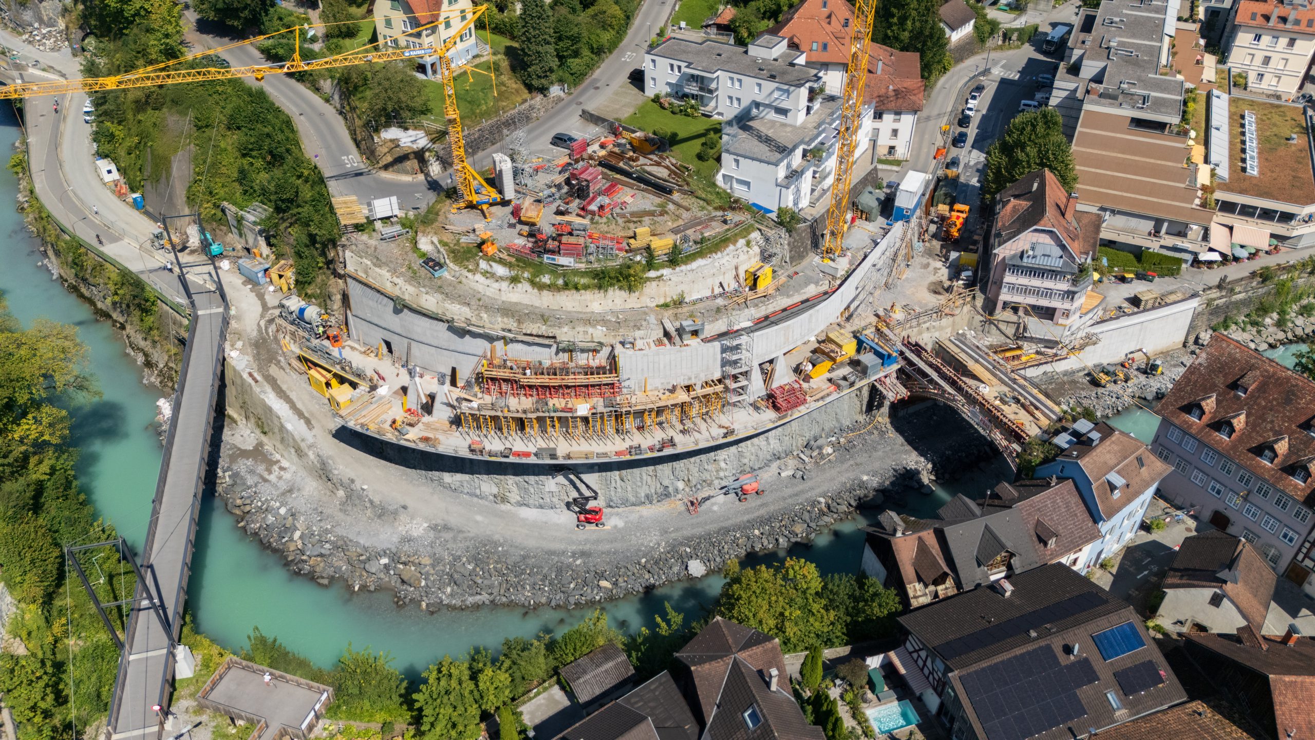 Mega-Baustelle in der Feldkircher Kapfschlucht: Galerie und Heilig-Kreuz-Brücke nehmen Form an