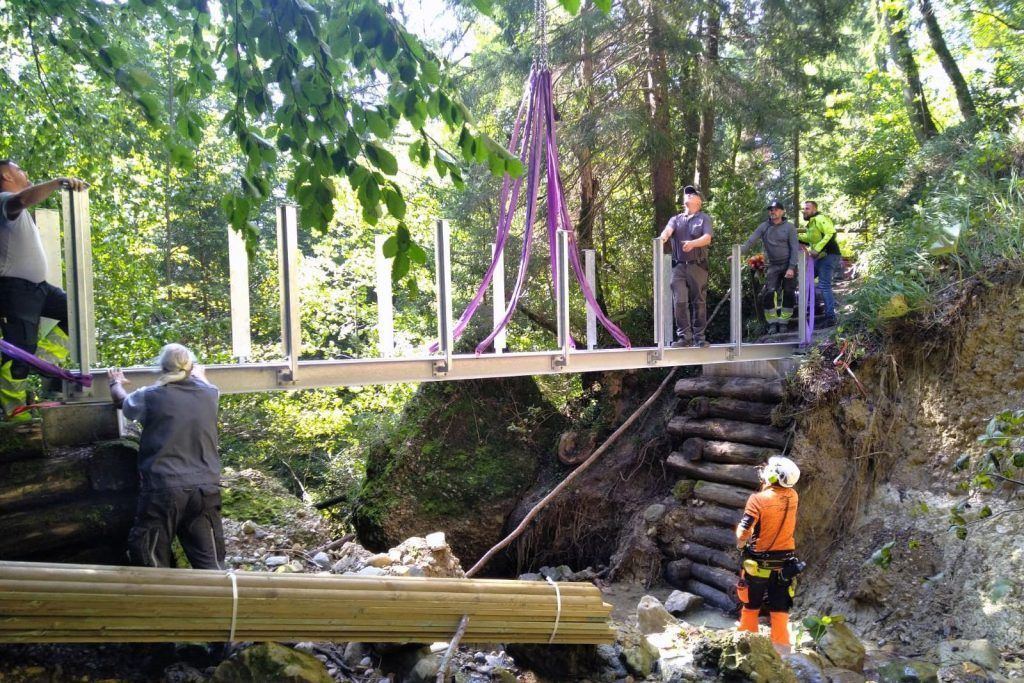Wanderwegbrücke verbindet wieder Hörbranz und Eichenberg