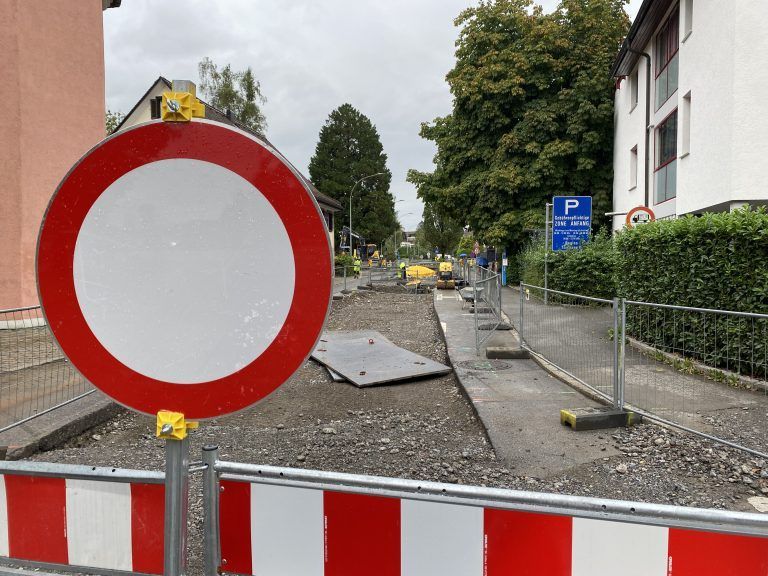 Baustelle Gallusstraße Schlossbergstraße Marianum