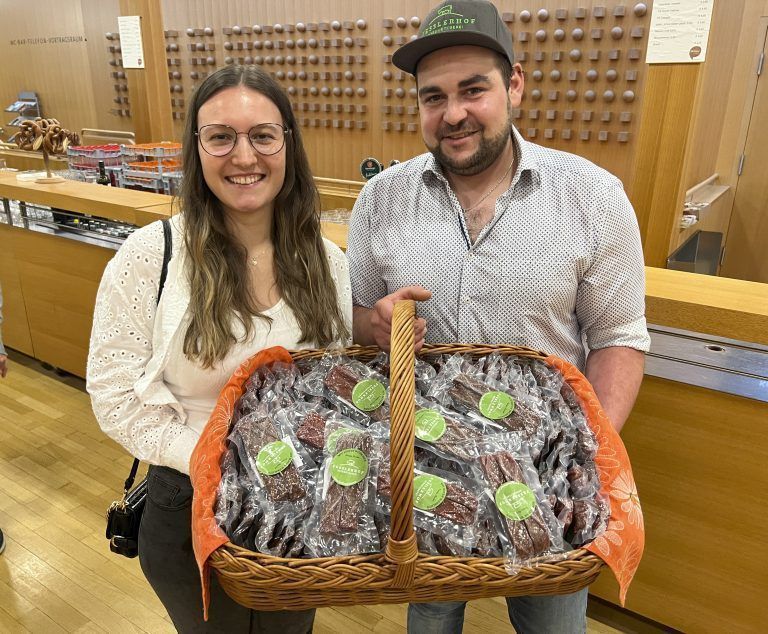 Myrthe Denz und Martin Fessler (Fesslerhof) brachten s`Fleisch zur Suppe