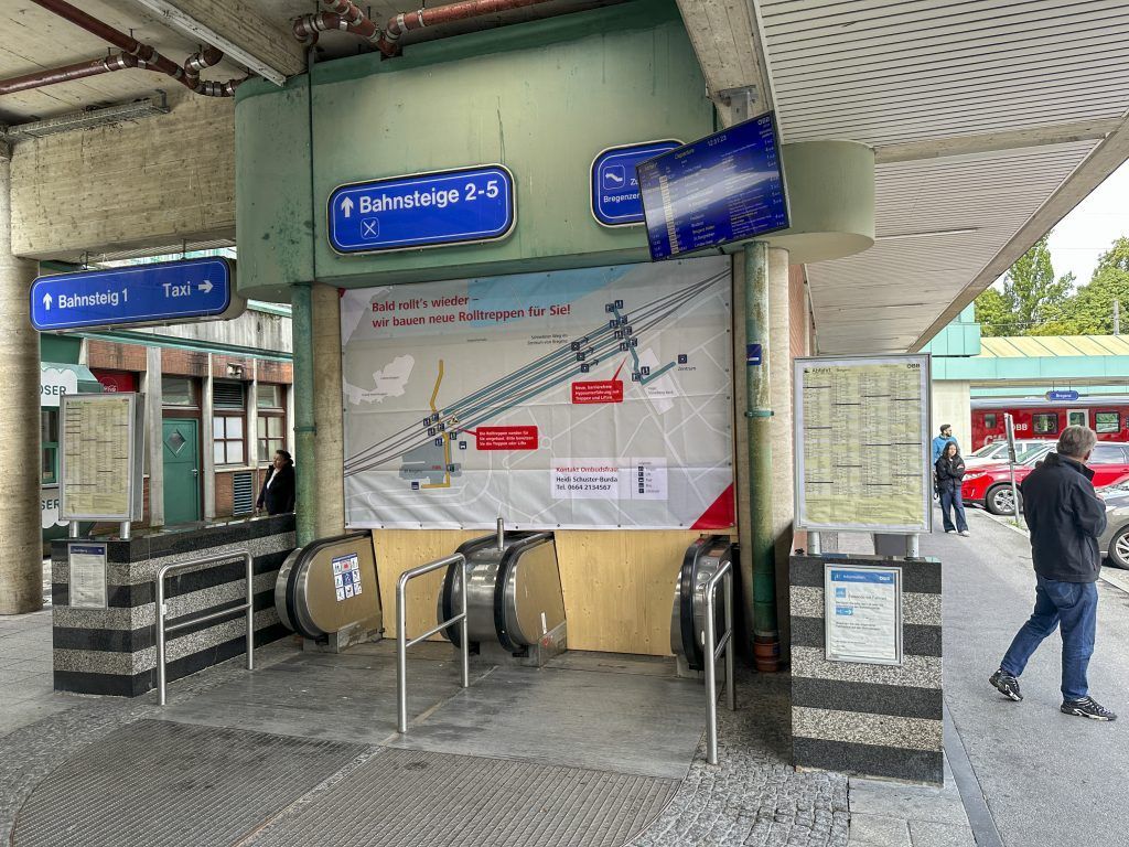 Doch nicht so schnell: Rolltreppen-Erneuerung am Bregenzer Bahnhof dauert noch etwas