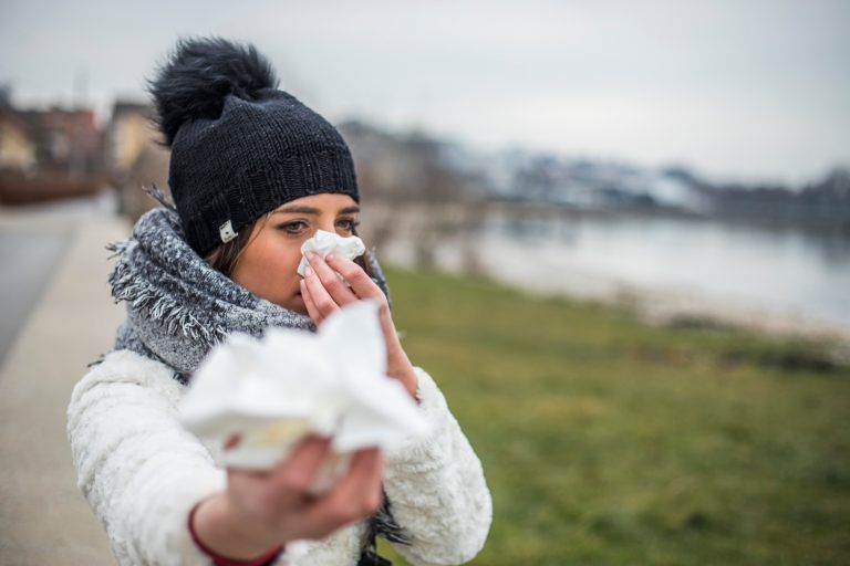Grippe Grippevirus Erkältung Viren Schnupfen Feature Winter Feature Nina Taschentuch