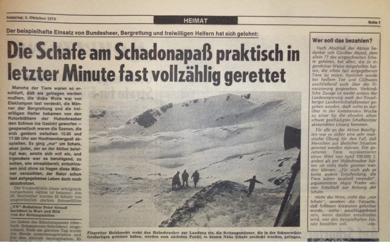 Schafrettung Schadona
