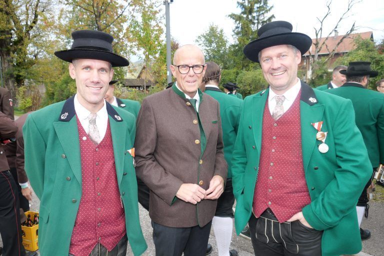Konrad Decker, Walter Gohm und Johannes Decker. - 125 Jahre Feuerwehr Frastanz - Feuerwehr