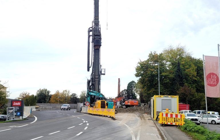 BU 2b Ersatzbrückenbauwerk zur Aufrechterhaltung des Durchzugsverkehrs auf der L190. - Hochwasserschutzprojekt Ruggbach: Erneuerung der Brücke L190 - Hochwasserschutzprojekt Ruggbach: Erneuerung der Brücke L190
