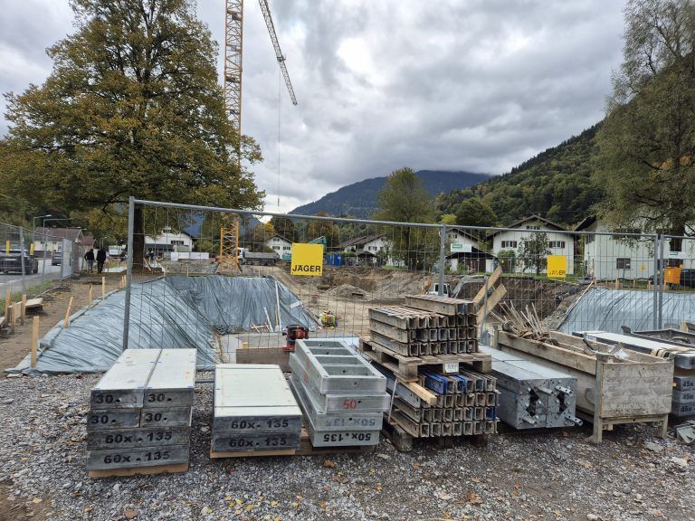 Spatenstich Wohnanlage Gantschier/Schruns, Wohnbauselbsthilfe, Jäger Bau
