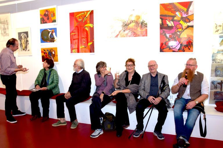 Eröffnung der Ausstellung "Phasen - Positionen", Werke des Künstlers Wilhelm Schramm, Kellergalerie Kukuphi