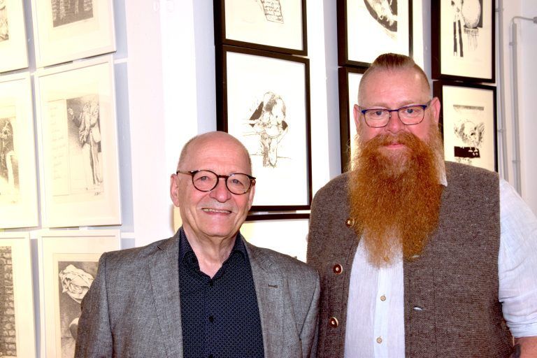 Eröffnung der Ausstellung "Phasen - Positionen", Werke des Künstlers Wilhelm Schramm, Kellergalerie Kukuphi
