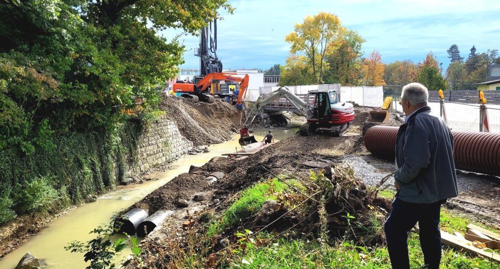 Hochwasserschutzprojekt Ruggbach: Erneuerung der Brücke L190