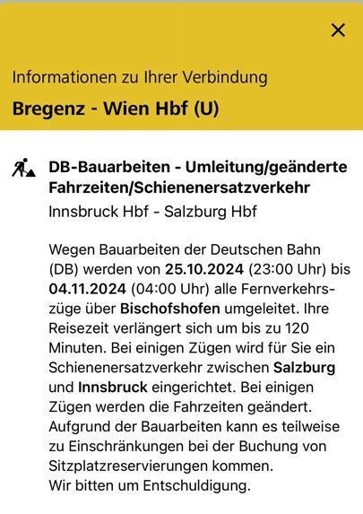 Herbstferien in Wien? Warum derzeit keine Reservierungen bei den ÖBB möglich sind