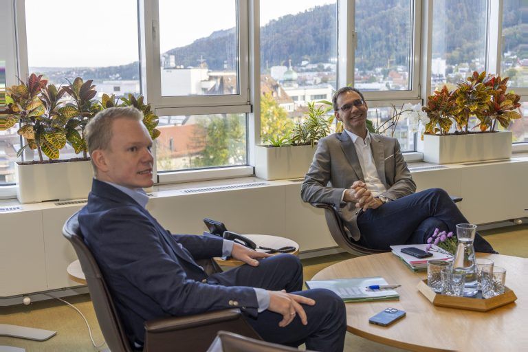 Gespräche zwischen LH Markus Wallner und Christof Bitschi