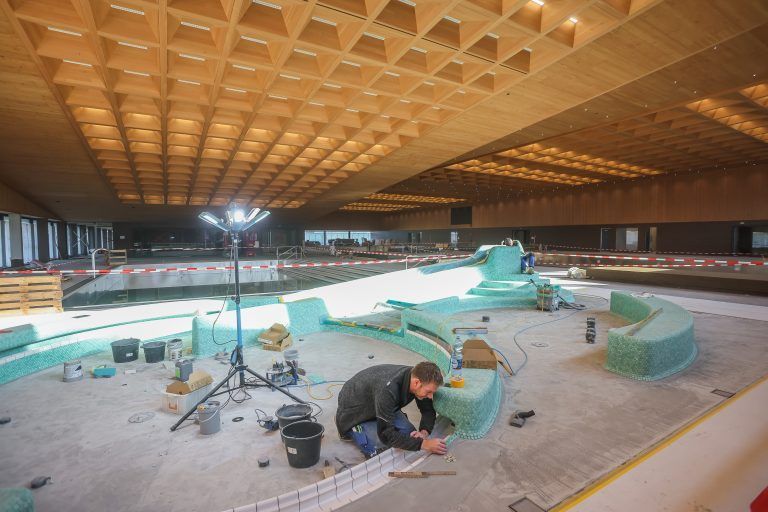Baustelle Hallenbad Bregenz, Aktuelle Reportage zum Hallenbad in Bregenz
