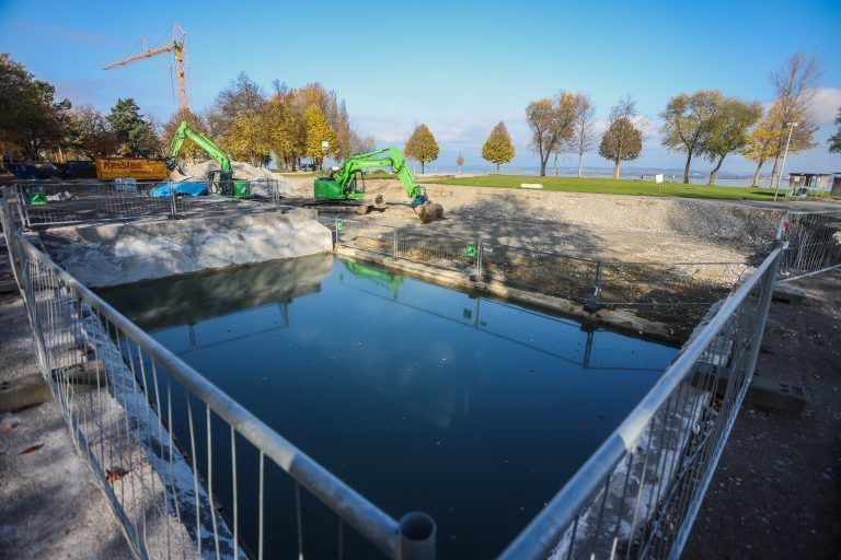 Baustelle Hallenbad Bregenz, Aktuelle Reportage zum Hallenbad in Bregenz