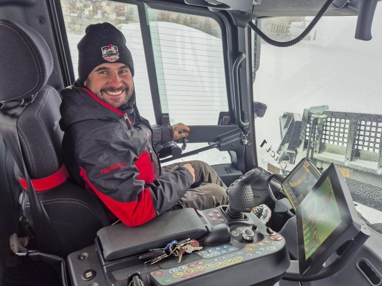Pistenbully 800, Pistenchef Mario Tschofen, Valisera Bahn, Silvretta Montafon