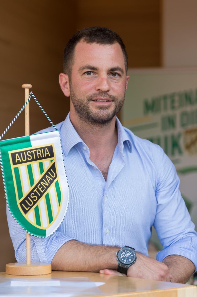 PK Austria Lustenau Kooperation mit Clermont-Fermand. Ahmed Schaefer, Eigentümer von Clermont und Christian Werner; Austria