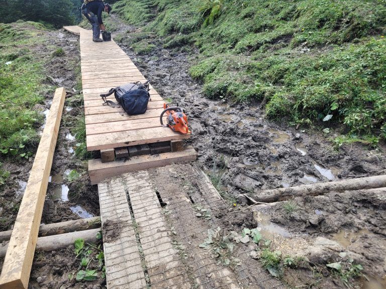Wegewarte, Wegetrupp, Hangrutsche, Wanderwege, Alpenverein, Wegerhaltung