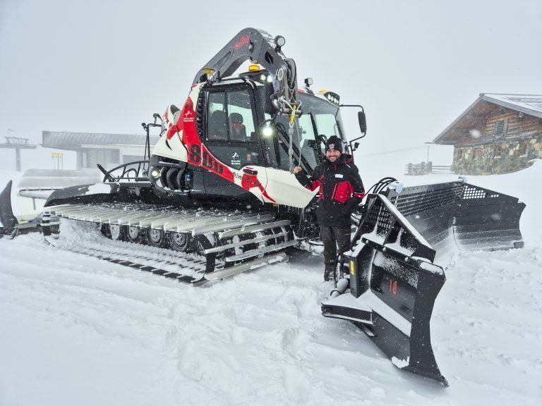 Pistenbully 800, Pistenchef Mario Tschofen, Valisera Bahn, Silvretta Montafon