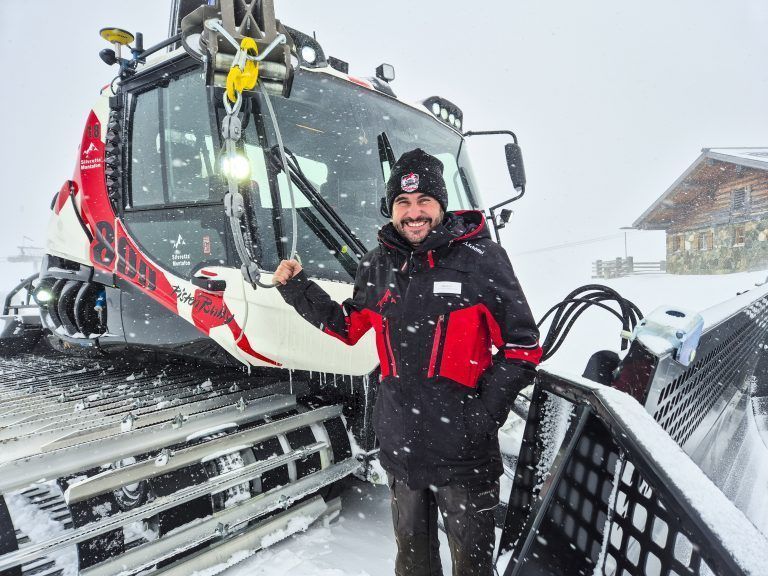 Pistenbully 800, Pistenchef Mario Tschofen, Valisera Bahn, Silvretta Montafon