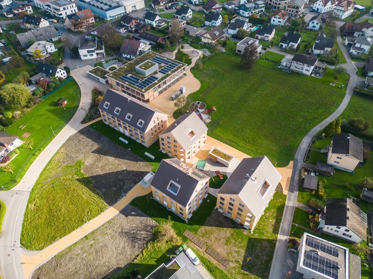 Wohnprojekt in Altach, Spielplatz vom Kinderhaus im Kreuzfeld