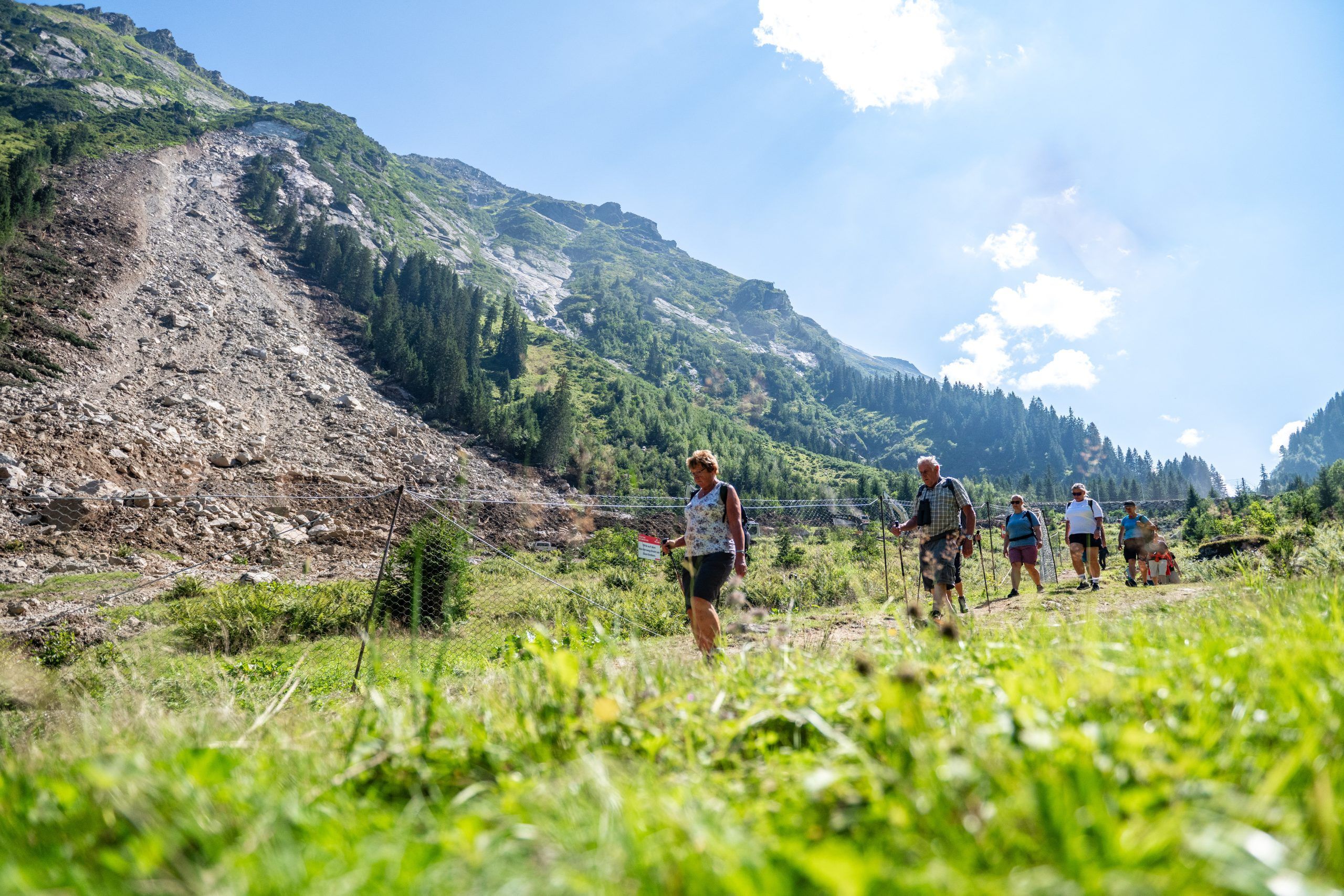 FÜR VN: Aktuelle Bilder (23. August) Arbeiten Silvretta Hochalpenstraße nach Murenabgang