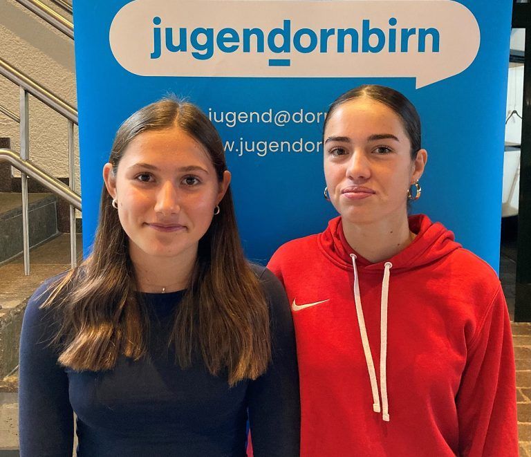 Jugendliche gestalten Dornbirns Zukunft mit: Rosa Thurnher und Milla Heck vom Sportgymnasium Dornbirn gefiel vor allem die Vielseitigkeit der Veranstaltung.