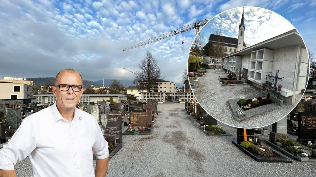 Urnenwand am Friedhof Frastanz fertiggestellt