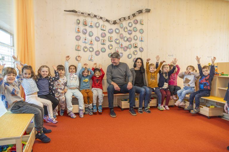 Neubau Volksschule Lustenau Rotkreuz Innenaufnahmen Kindergarten