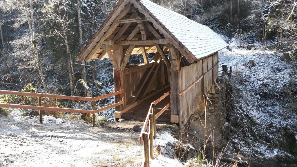 Lasanggabrücke in Raggal gestärkt für den  Winter