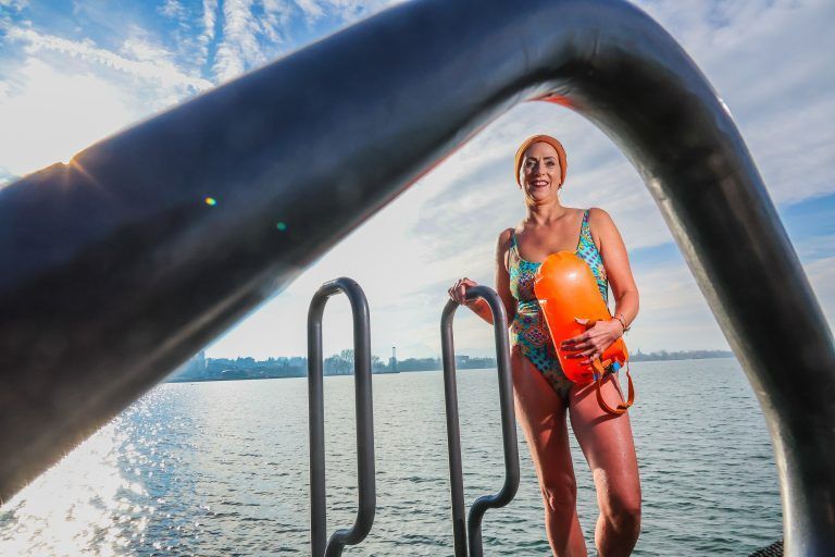 Täglicher Sprung ins Eiskalte am Bodensee