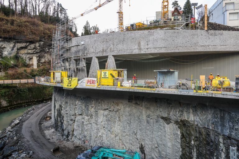 Baustellenbesichtigung Kapfschlucht, Feldkirch