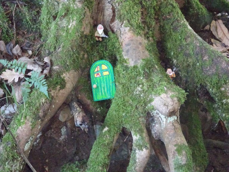Wer genau hinschaut, findet die kleinen Behausungen der Wichtel. - Willkommen auf dem magischen Wichtelweg - Neuer Wichtelweg in Watzenegg