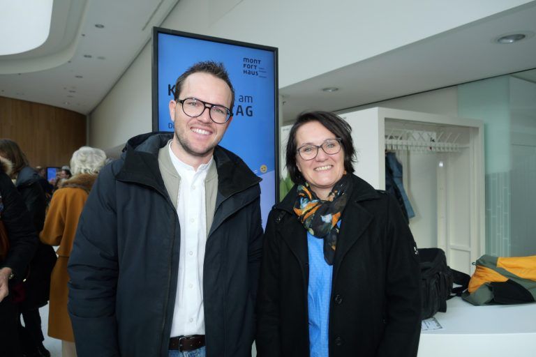 Das kulturelle Highlight mitverfolgt: Lukas Debortoli und Christiane Enzenhofer vom Stadtmarketing Feldkirch. - Konzert am Mittag mit der Klavierklasse von Yunus Kaya - Konzert am Mittag