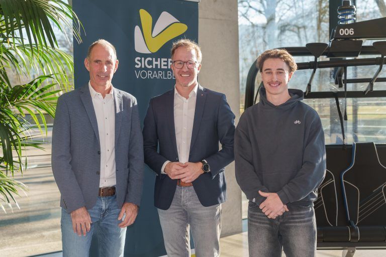 Christian Gantner | Landesrat David Meier | Freerider Mario Amann, Dr. B.A. | Sicheres Vorarlberg