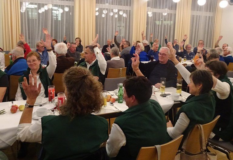 Erfolgreicher Rückblick und blühende Aussichten auf Jubiläumsjahr: Der Vorstand wurde einstimmig gewählt.