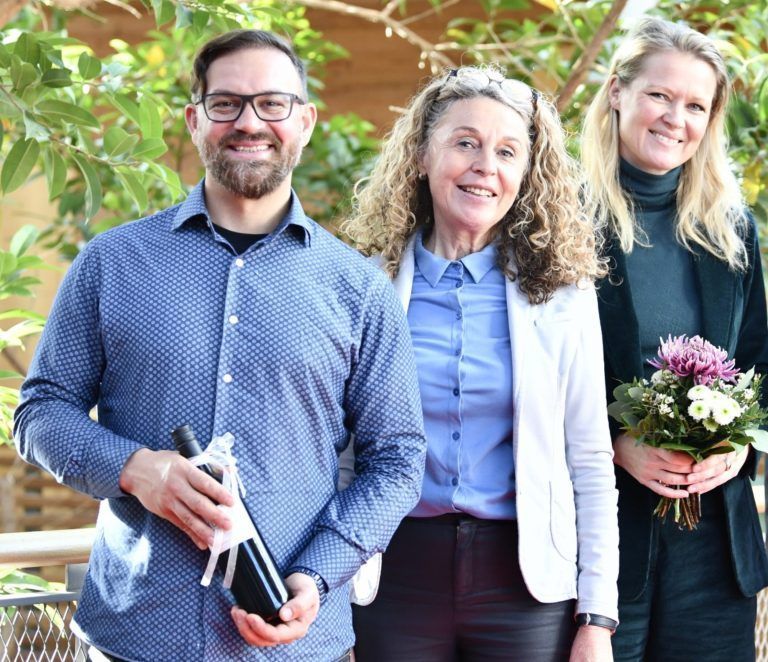 Schule macht Lust auf Selbständigkeit: Ein Workshop mit Tobias Fitz (im Bild links mit Christel Schwendinger und Friederike Koll-Metzler) ergänzte das Programm des Entrepreneurship-Tags.