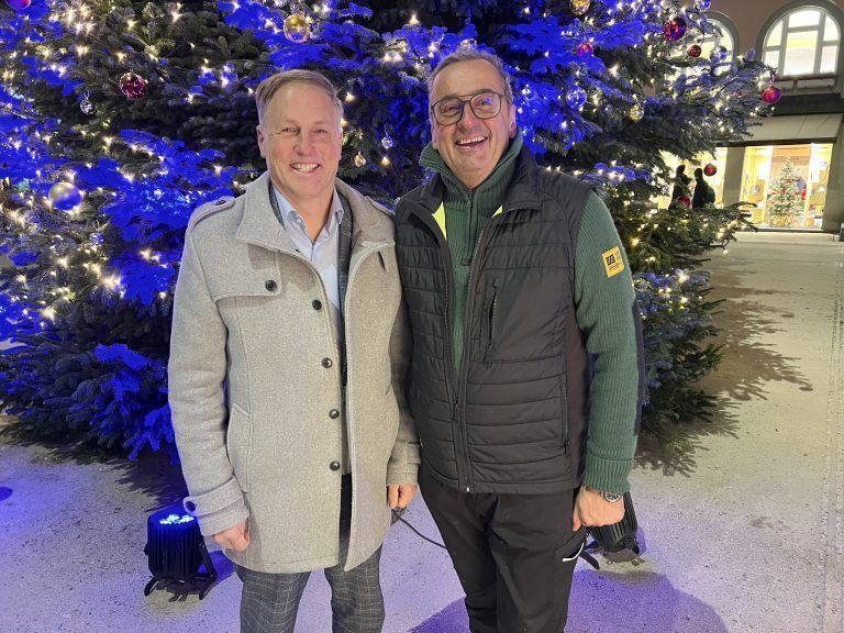 Herwig Ganahl (GrECo) und Gastroberater MIchael Salzgeber kamen nach Bregenz
